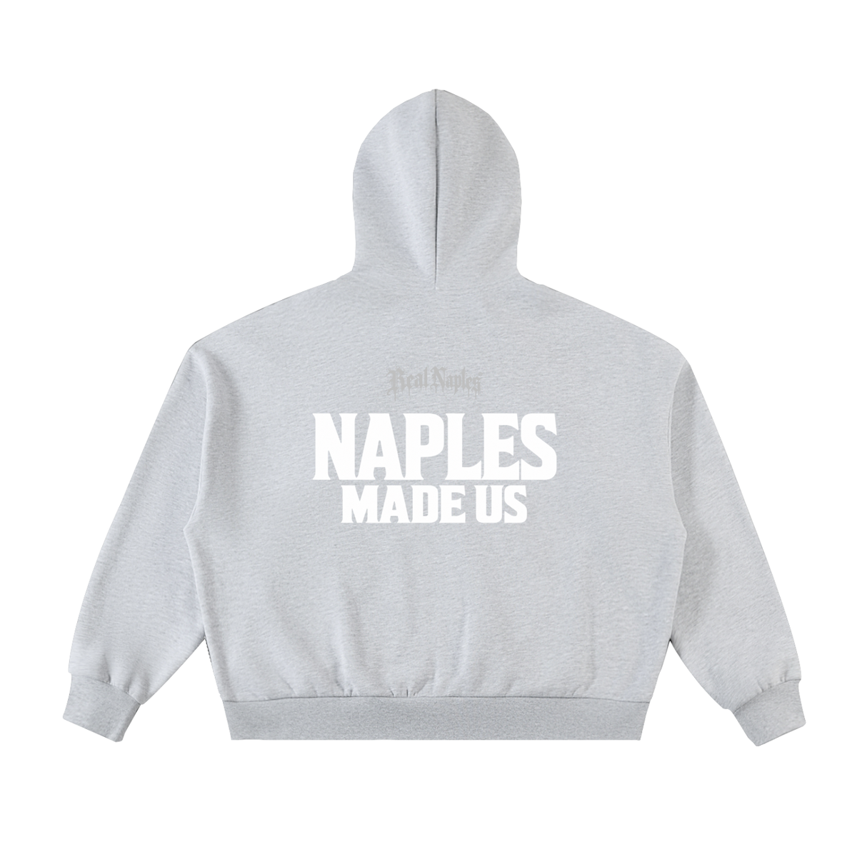 Fleeced Full-Zip Boxy Hoodie