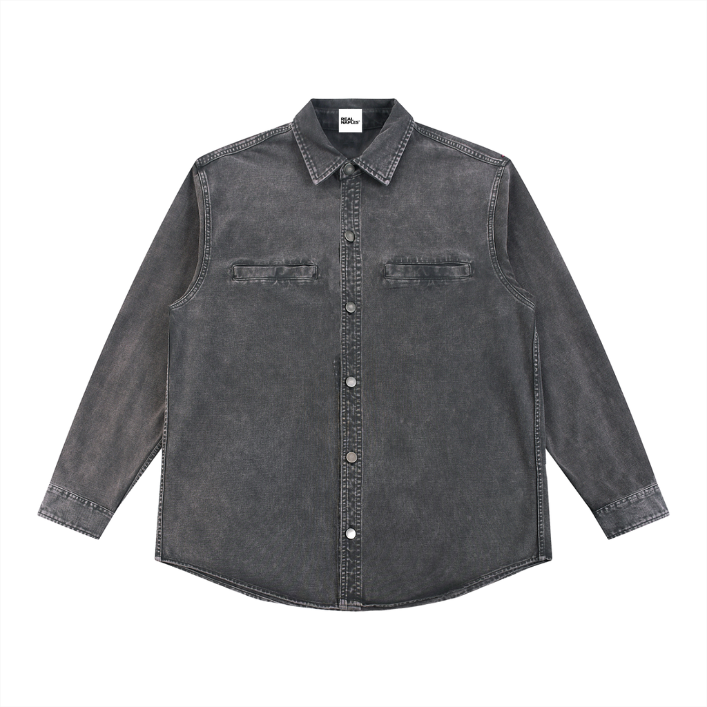 Giacca in denim vintage lavato, pesante