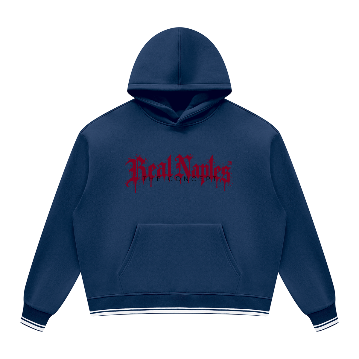 Felpa con cappuccio unisex oversize in pile con inserti a blocchi di colore
