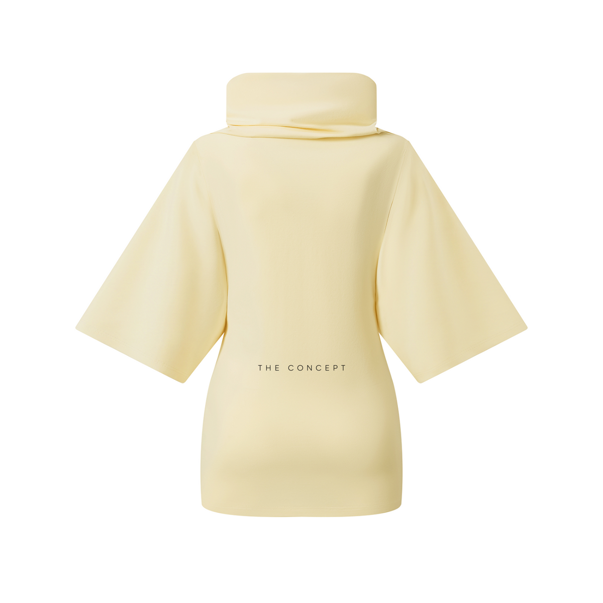 Pullover a collo alto con maniche a pipistrello